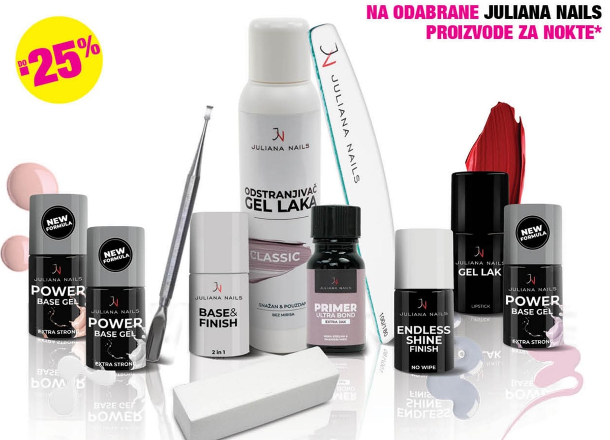 Odabrani Juliana Nails proizvodi za nokte - Akcija u trgovini Bipa
