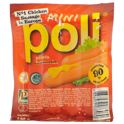 Poli Pileća hrenovka Mini 130 g - Akcija u trgovini Studenac