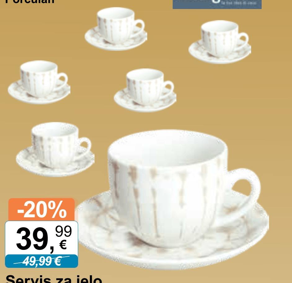 Set šalica za kavu Tognana 12 kom/set - Akcija u trgovini KTC