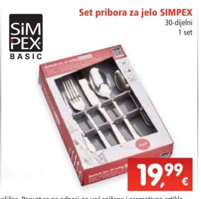 Set pribora za jelo 30-dijelni, 1 set SIMPEX Matterhorn - Akcija u trgovini Interspar