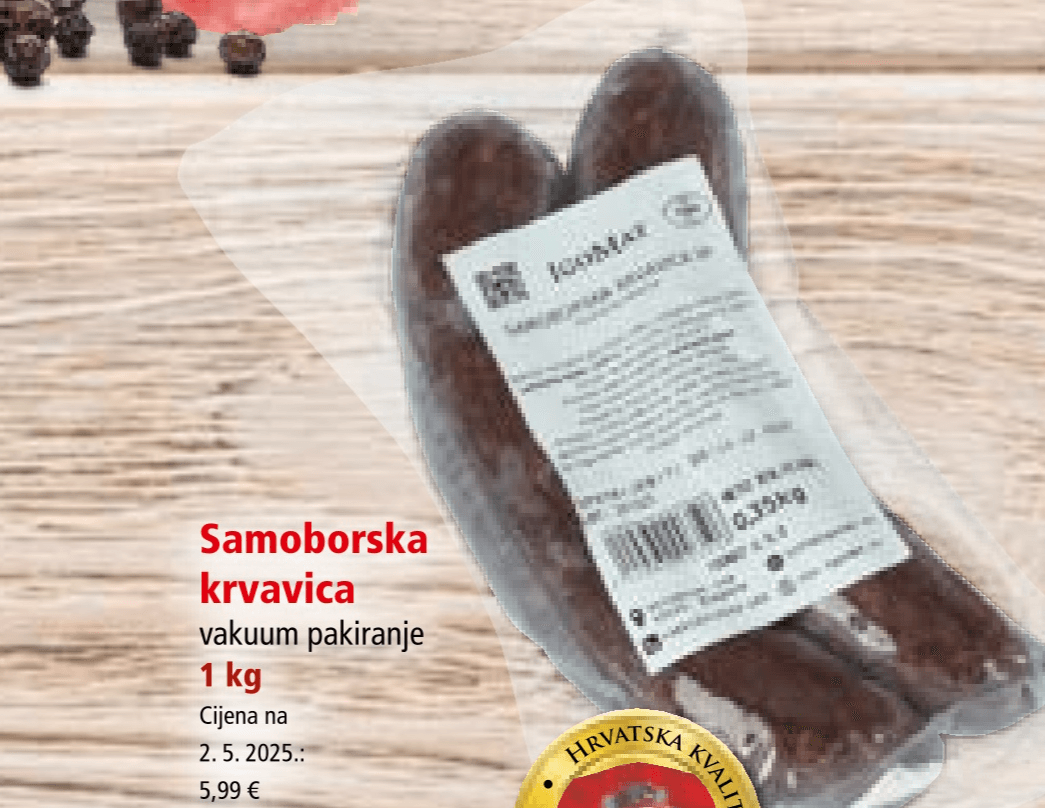 Samoborska krvavica 1 kg IGOMAR - Akcija u trgovini Interspar