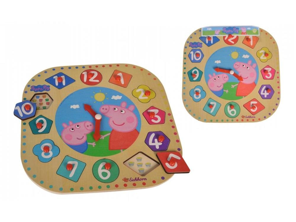 Drveni sat Pepa pig 1 komad Peppa Pig - Akcija u trgovini Boso