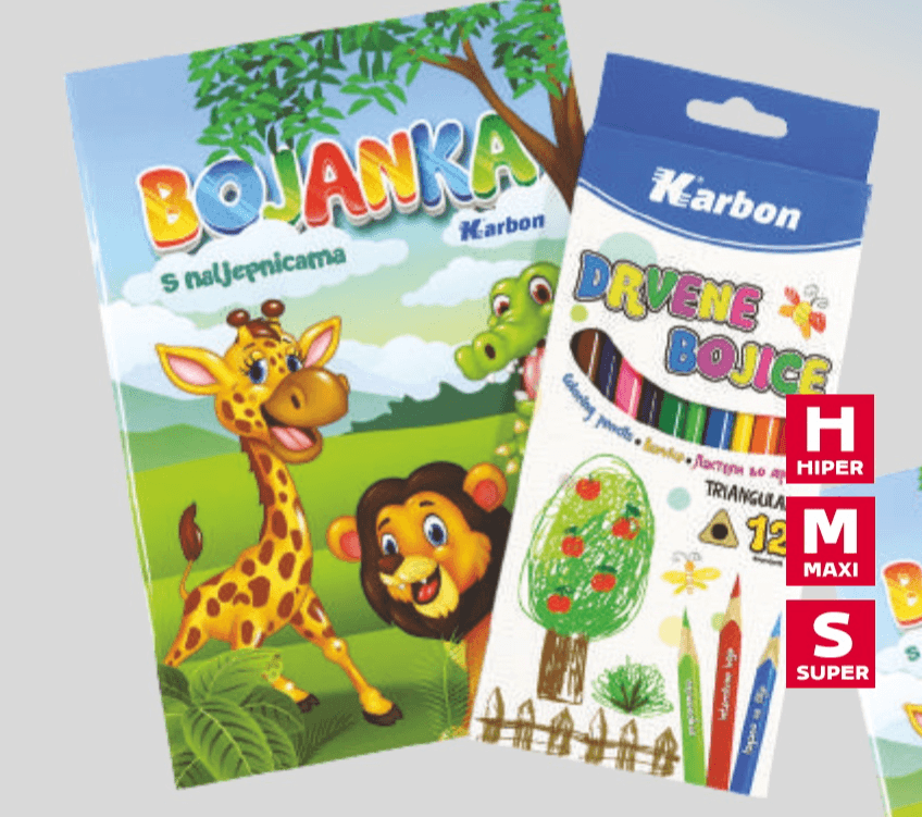 Bojanka A5 1 set Karbon - Akcija u trgovini Tommy