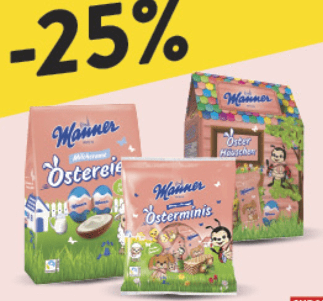 Odabrani uskršnji Manner slatkiši - Akcija u trgovini Konzum