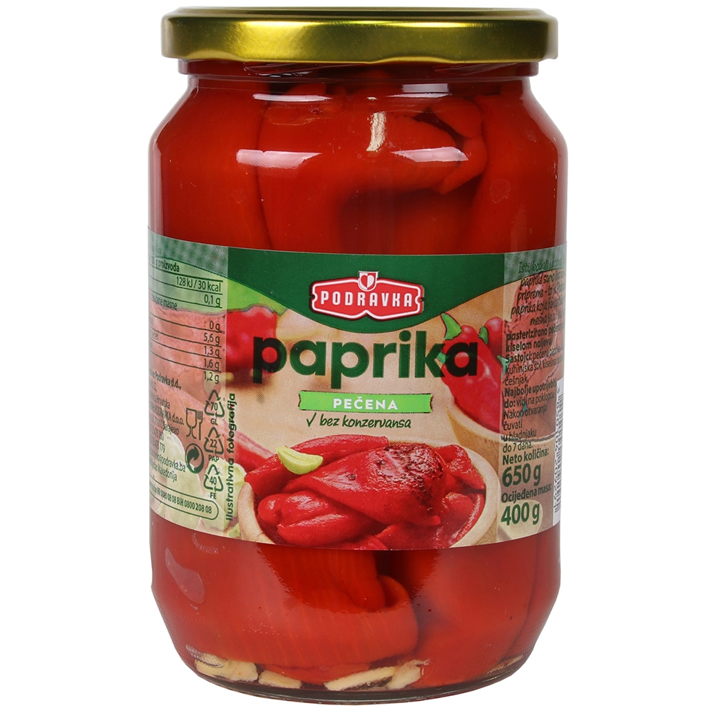 Podravka Pečena paprika 650 g - Akcija u trgovini Tommy