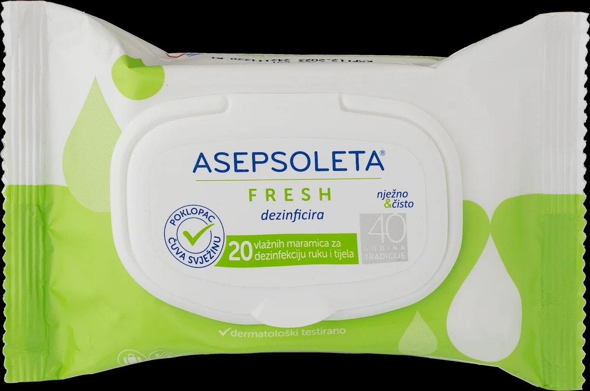 Asepoleta Vlažne maramice - Akcija u trgovini Plodine