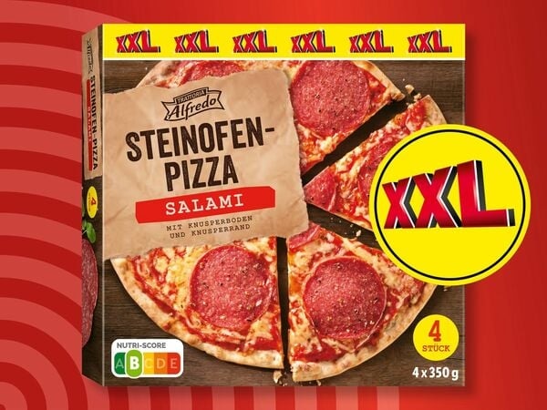 TRATTATORIA ALFREDO Pizza sa salamom 4 x 350 g - Akcija u trgovini Lidl
