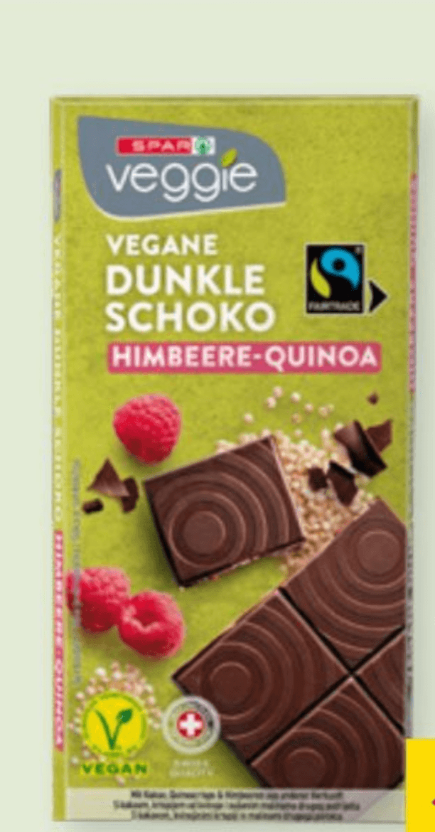 Čokolada Malina 75 g SPAR veggie - Akcija u trgovini Spar