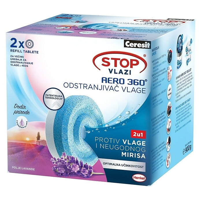Punjenje za odvlaživač zraka 'Aero 360°' 2 tablete Ceresit - Akcija u trgovini Bauhaus