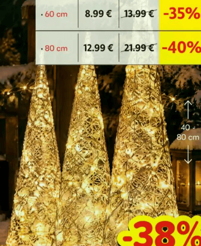 Božićna LED piramida Akcija u trgovini Plodine