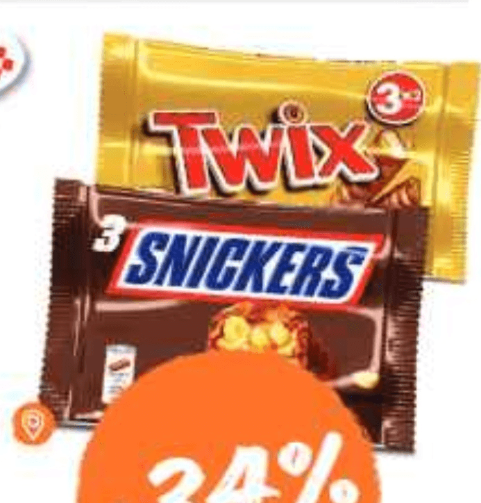 Odabrani Snickers i Twix proizvodi - Akcija u trgovini Studenac