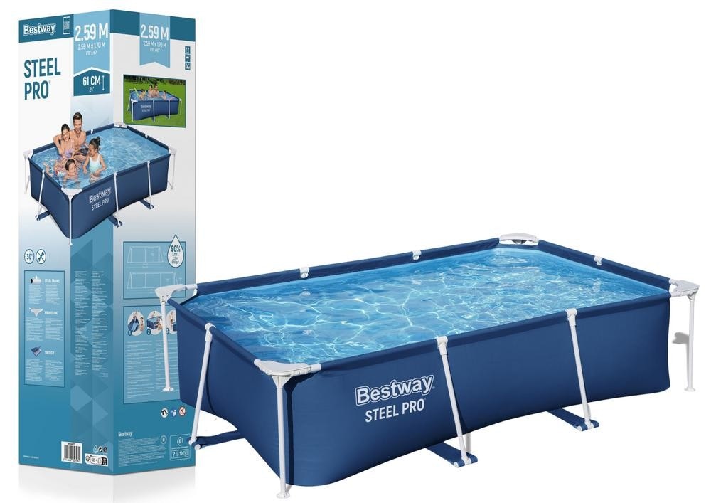 Bazen s metalnom konstrukcijom Bestway 56403 259x170x61 cm - Akcija u trgovini Merkury