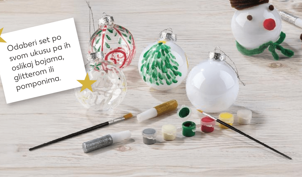 Set za bojanje božićnih kuglica - Akcija u trgovini Kaufland