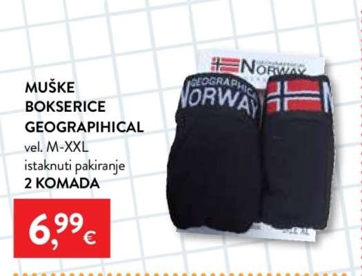 Muške bokserice Geographical 2 ili 3 komada Akcija u trgovini Spar