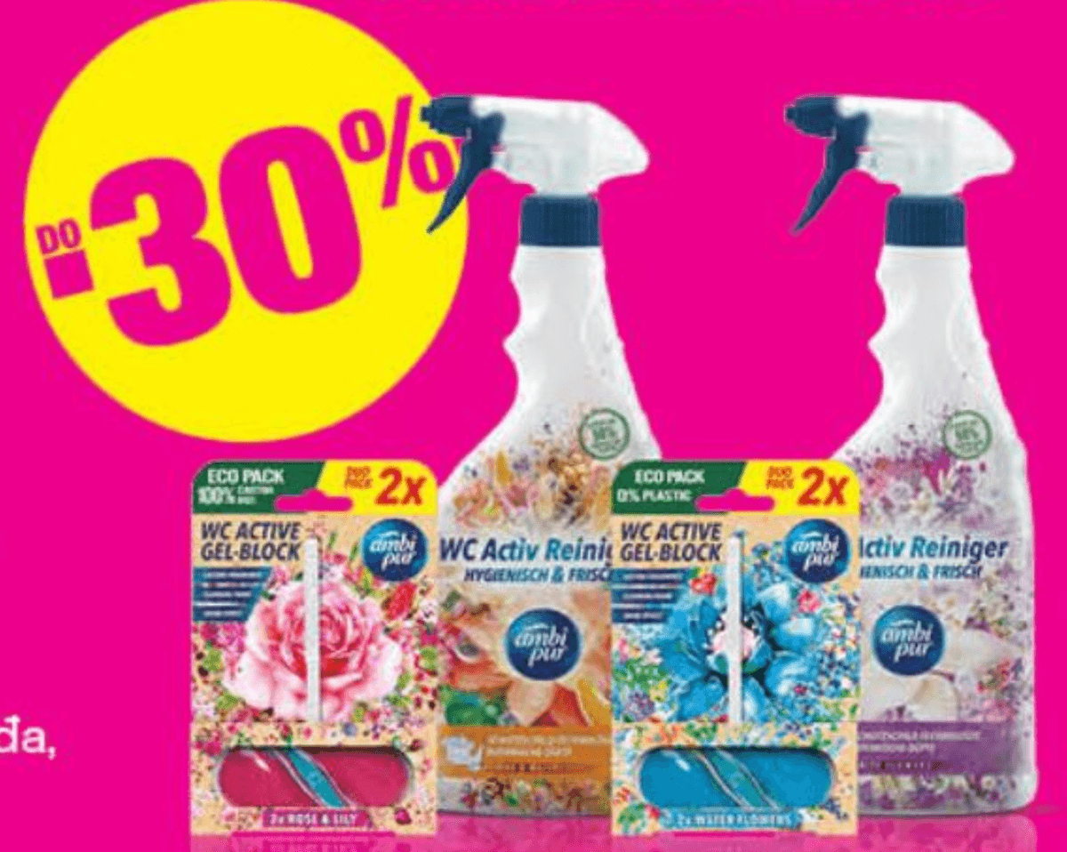 Odabrani Ambi Pur proizvodi za WC - Akcija u trgovini Bipa