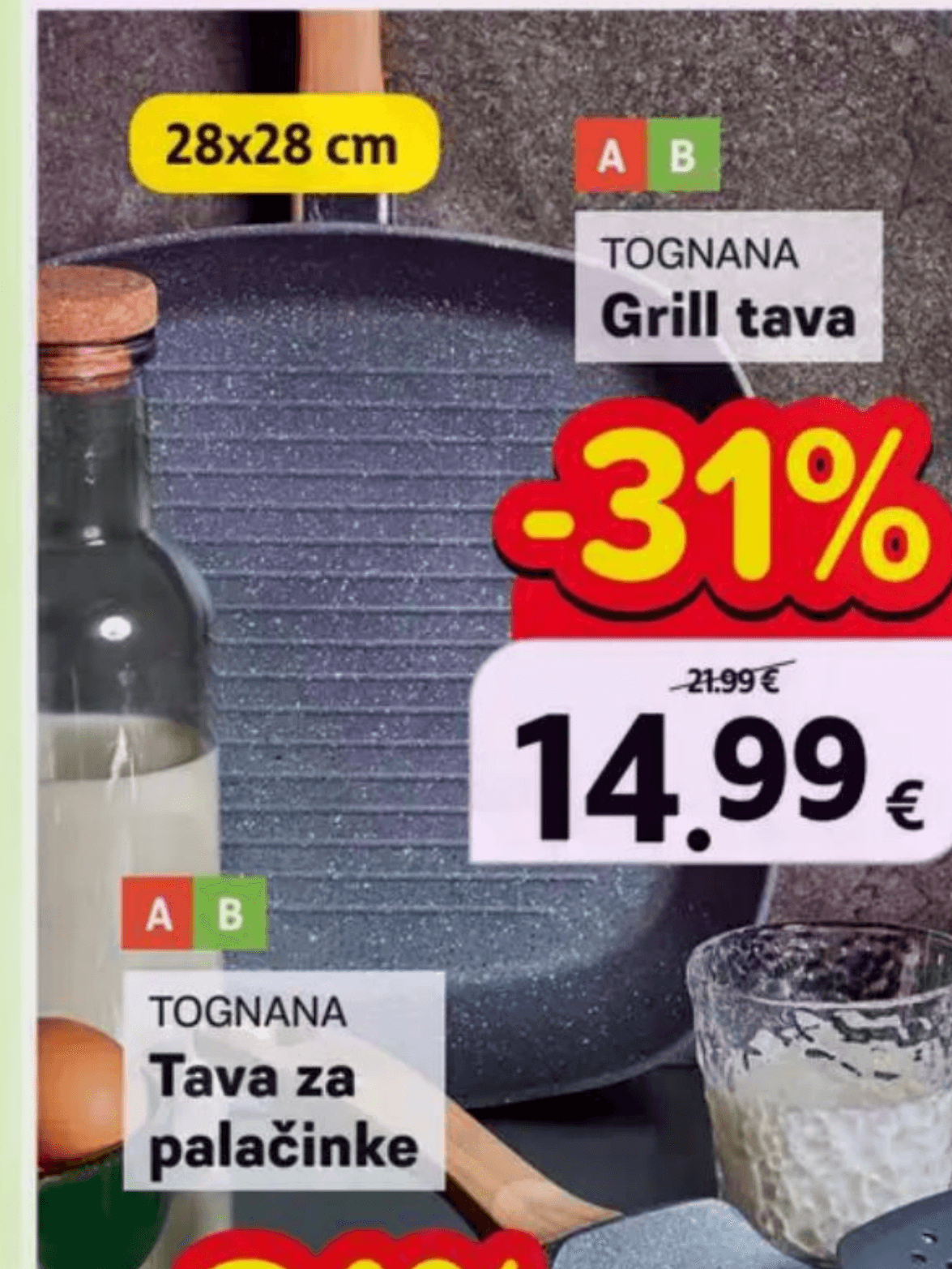 Tognana Grill tava 28x28 cm - Akcija u trgovini Plodine