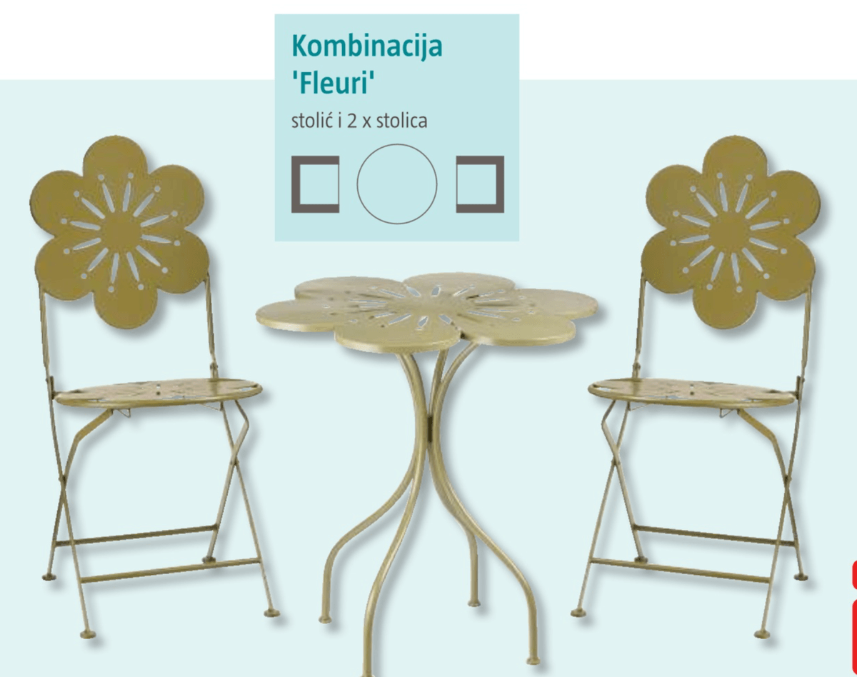 Kombinacija 'Fleuri' 3-dijelni set - Akcija u trgovini Bauhaus