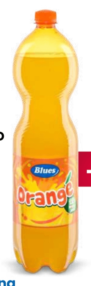 Gazirano piće od soka naranče 1.5 L Blues - Akcija u trgovini Eurospin