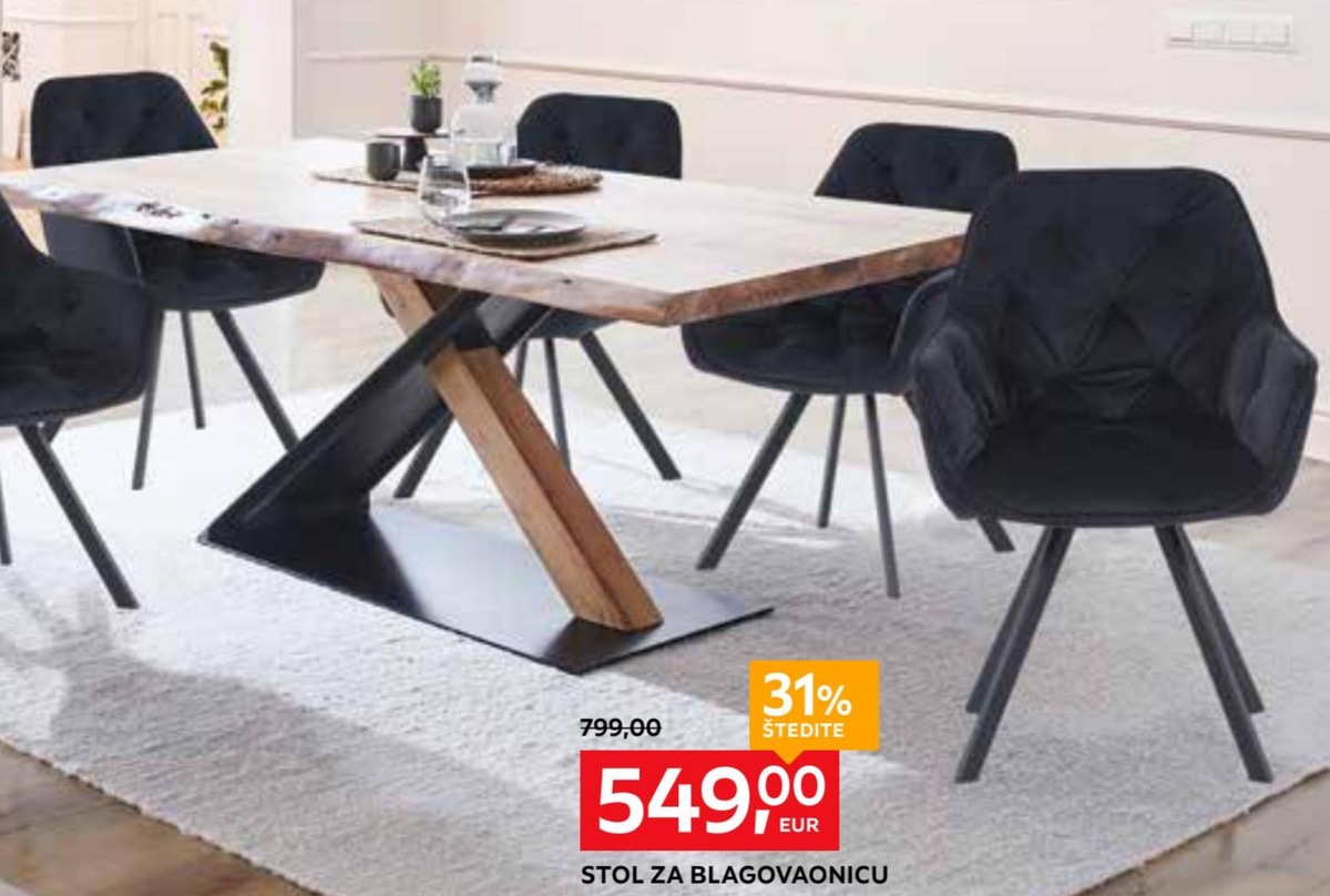 Stol za blagovaonicu Zwickau - Akcija u trgovini Lesnina