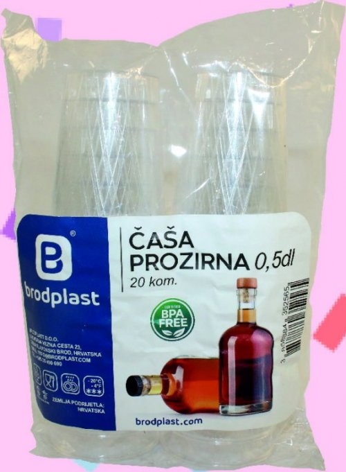 Čaša PVC 1 pakiranje - Akcija u trgovini Boso