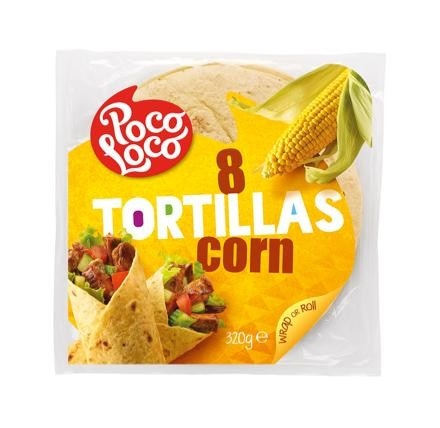 Poco Loco Tortillas Wrap Corn 8x20cm, 320 g Akcija u trgovini Vrutak