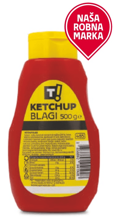 T! Kečap 500 g - Akcija u trgovini Tommy