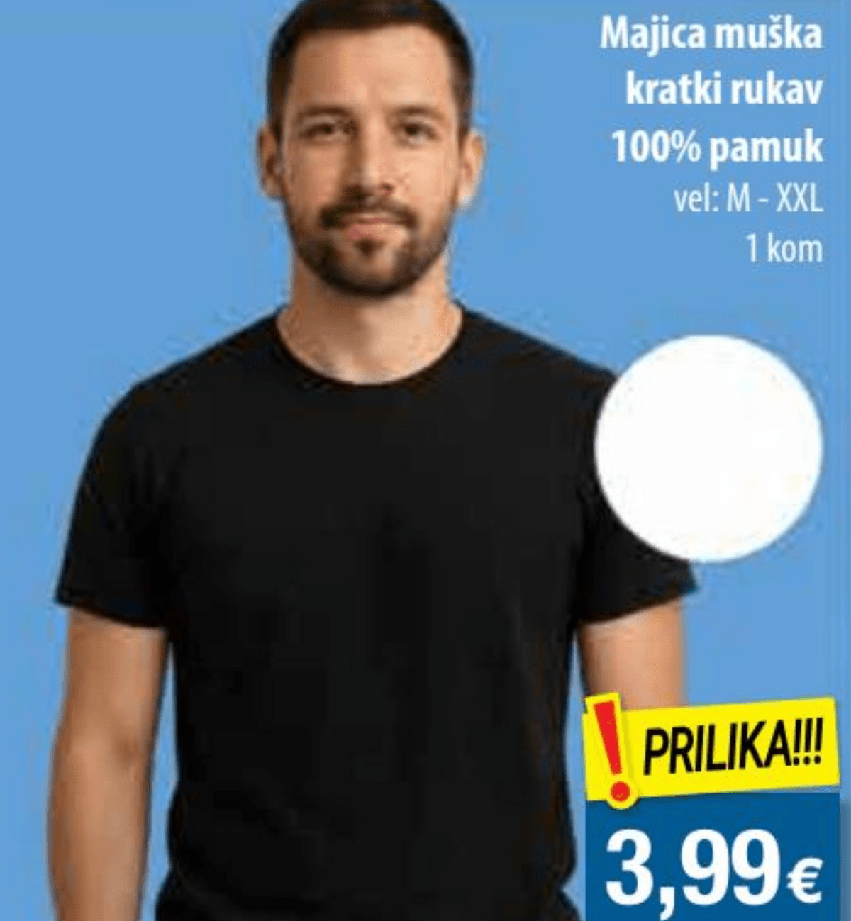 Majica muška kratki rukav 1 kom - Akcija u trgovini NTL