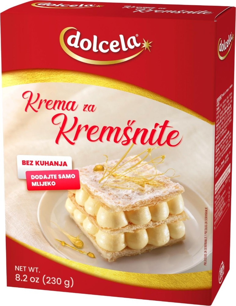 Dolcela, Podravka Mješavina za pripremu Kremšnite ili Parfe krema 230 g ili 180 g Akcija u trgovini Tommy