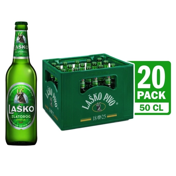 Pivo zlatorog 20 x 0.5 L Laško - Akcija u trgovini Interspar