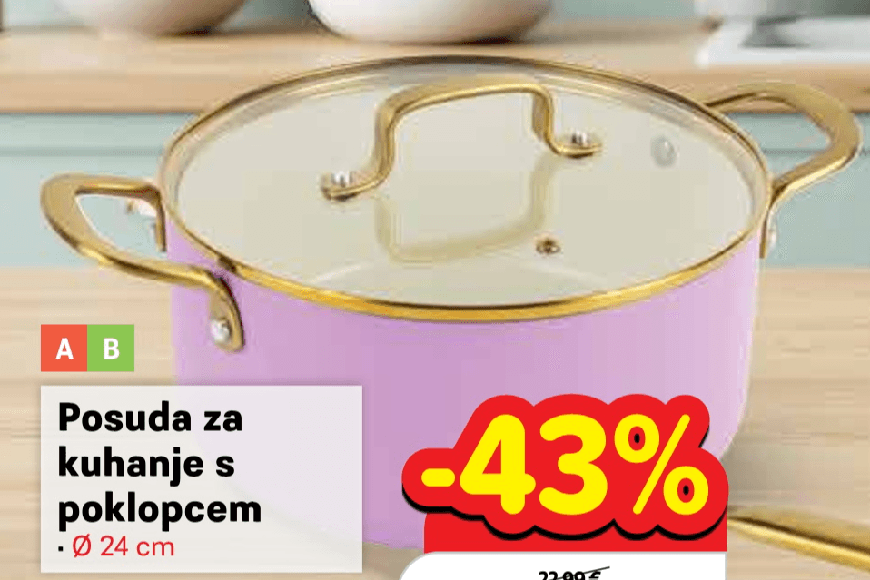 Posuda za kuhanje s poklopcem Ø 24 cm - Akcija u trgovini Plodine