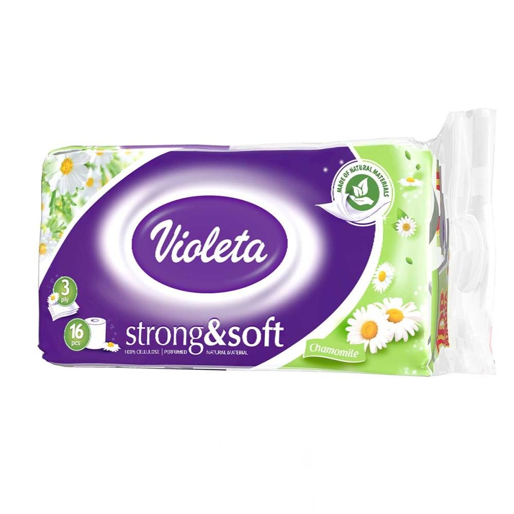 Violeta Toaletni papir Strong & Soft kamilica 16 rola - Akcija u trgovini Vrutak