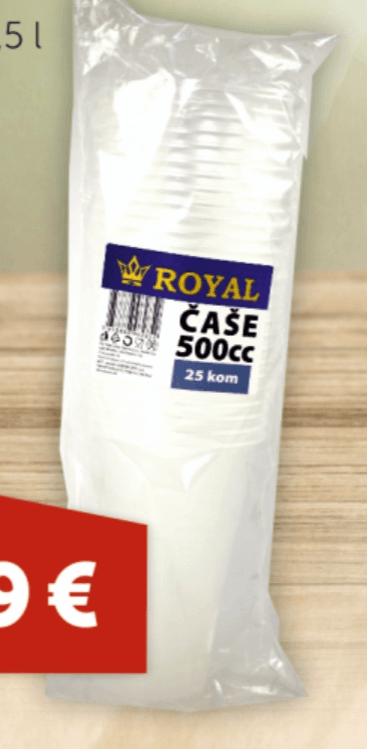 Čaša Royal 1 pakiranje - Akcija u trgovini Boso
