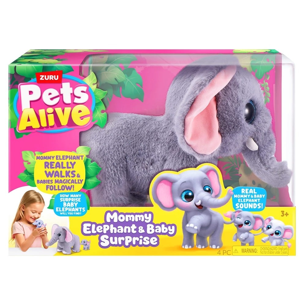 Zuru Pets Alive plišana slonica i beba slon iznenađenje 1 kom Akcija u trgovini Interspar