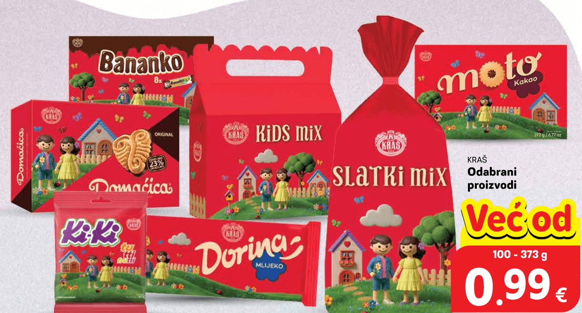 KRAŠ Odabrani proizvodi 100 - 373 g - Akcija u trgovini Plodine