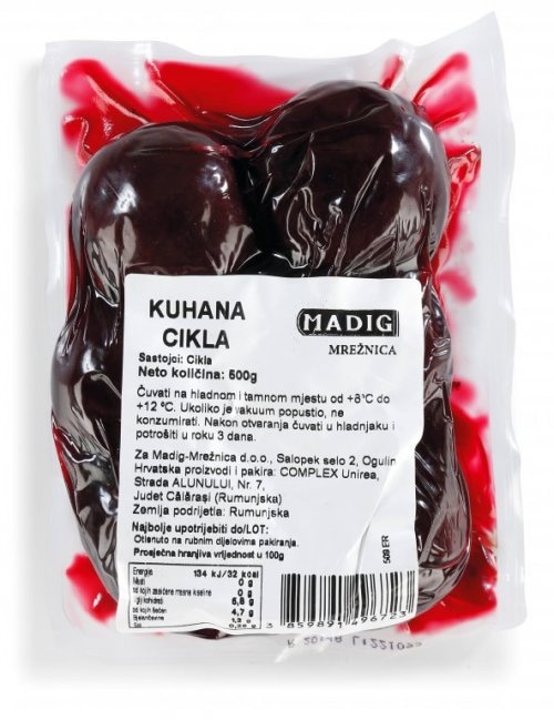 Cikla kuhana 500 g MADIG - Akcija u trgovini Plodine