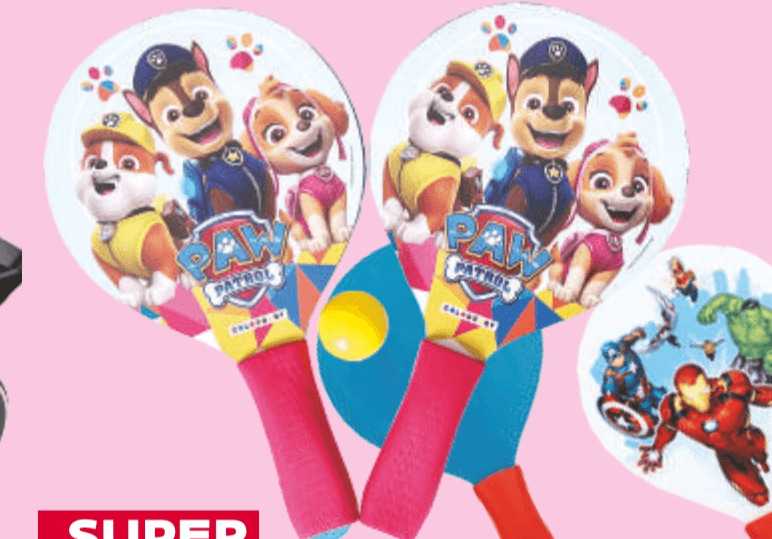 Paw Patrol ili Avengers Reket drveni 1 set, 2 kom - Akcija u trgovini Tommy