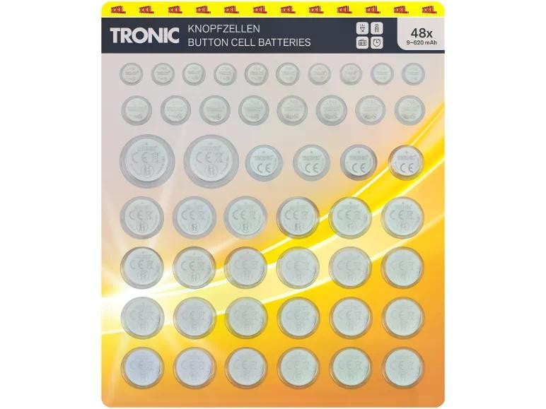 Tronic plosnate baterije 48 komada u setu Akcija u trgovini Lidl