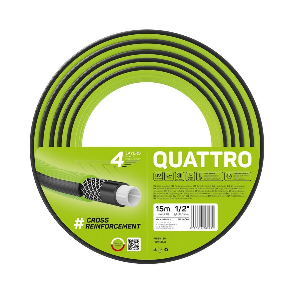 Cellfast Quattro 1/2" crijevo za zalijevanje 15 m - Akcija u trgovini Pevex