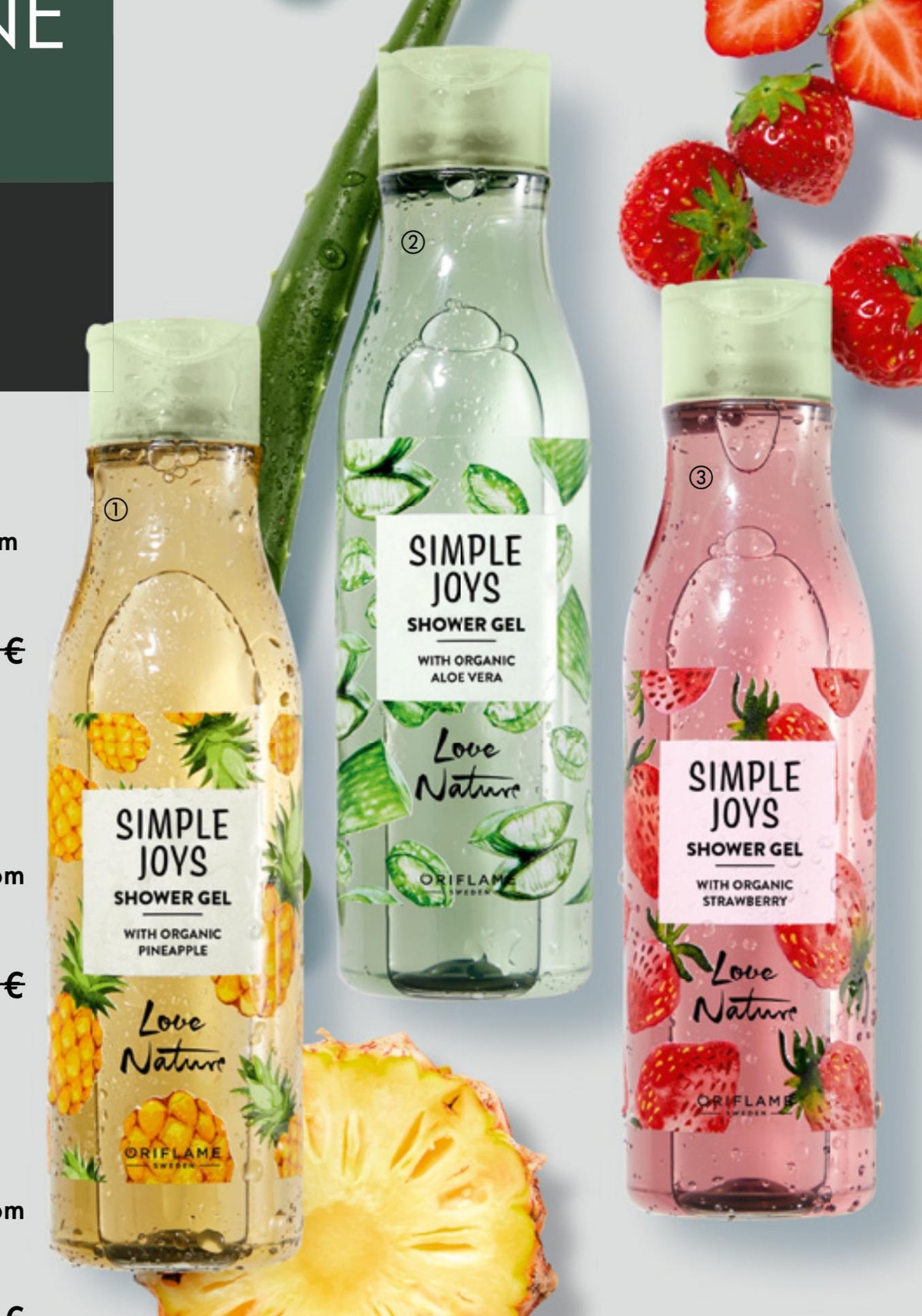 Love Nature Simple Joys gel za tuširanje s organskim ananasom 250 ml - Akcija u trgovini Oriflame