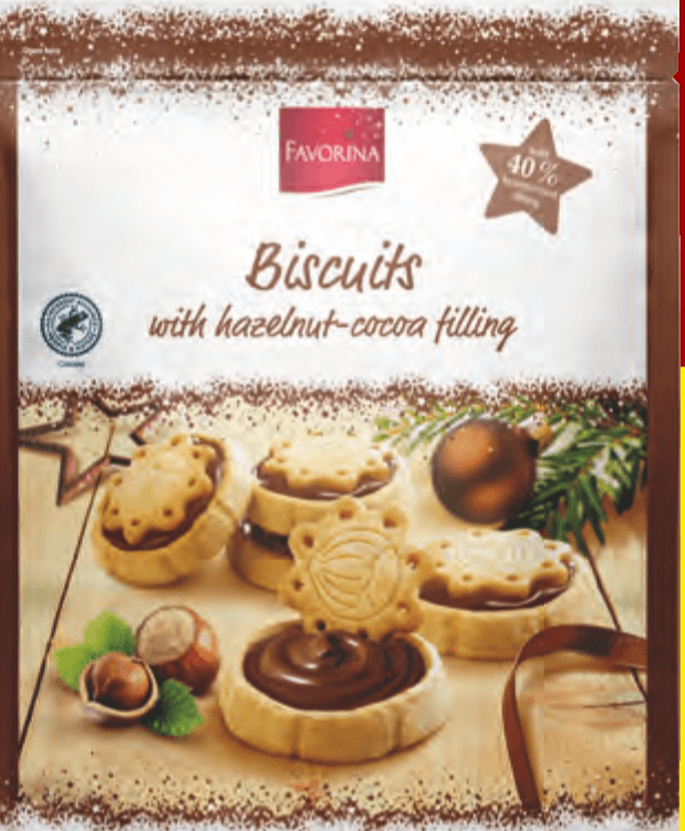 Favorina Keksi Choco Nussa 304 g - Akcija u trgovini Lidl