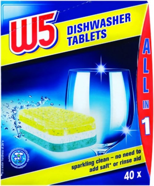 W5 Tablete za pranje posuđa 40 kapsula - Akcija u trgovini Lidl