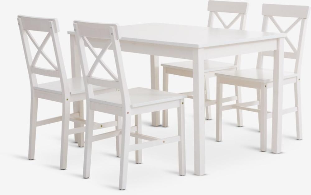 EJBY blagovaonski set Stol + 4 stolice - Akcija u trgovini Jysk