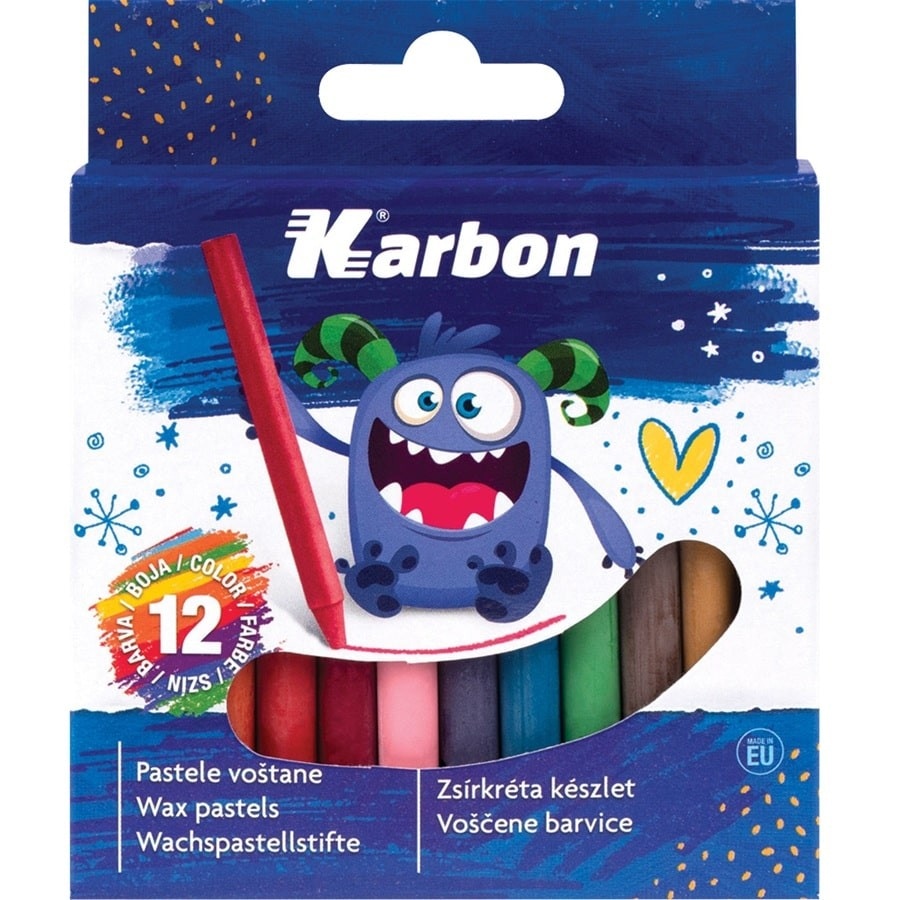 Karbon Uljane pastele 12 komada u setu Akcija u trgovini Lidl