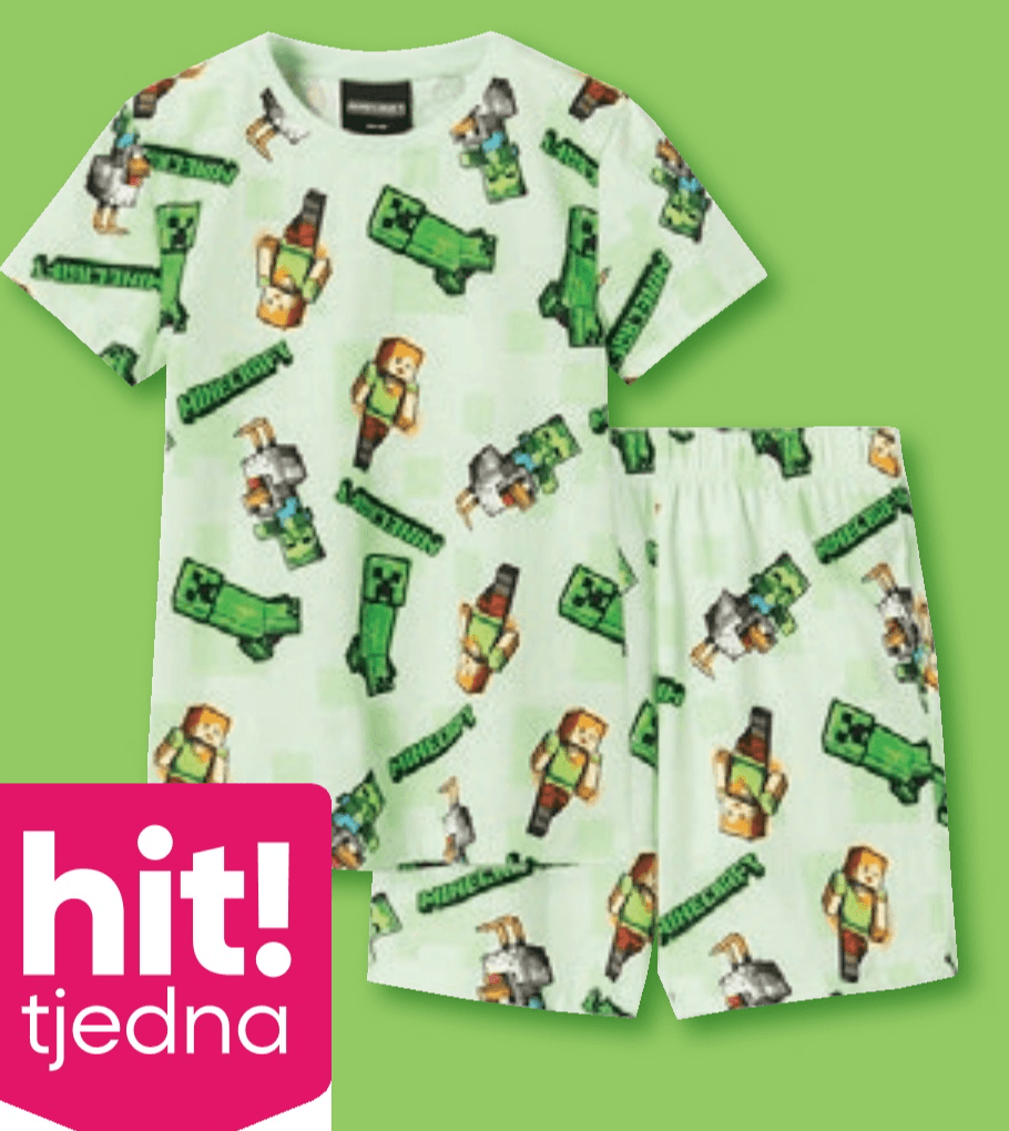 Pidžama Minecraft za dječake - Akcija u trgovini Pepco