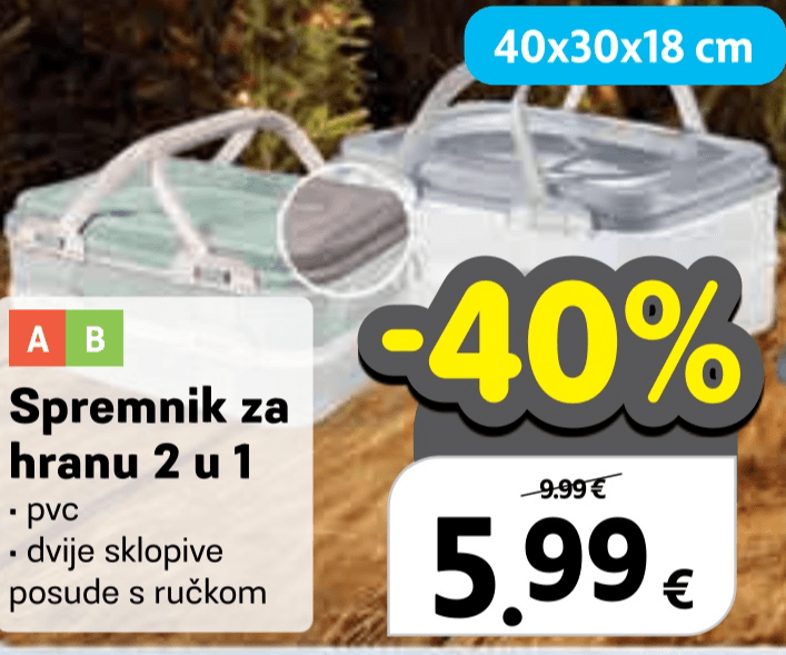 Spremnik za hranu 2 u 1 - Akcija u trgovini Plodine