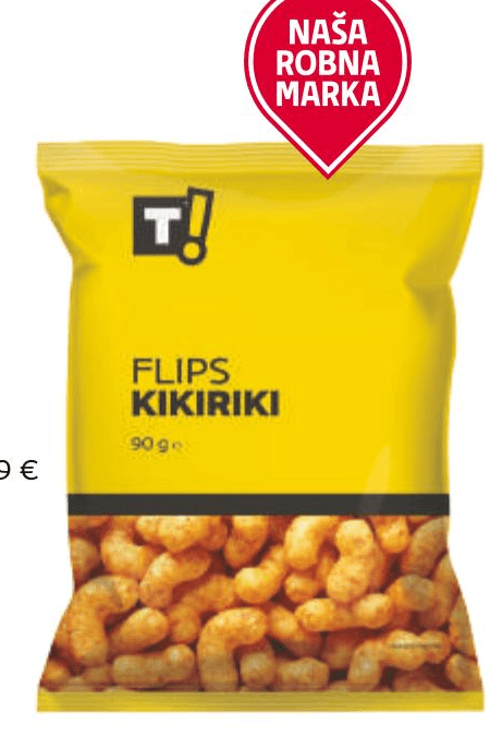 T! Flips Kikiriki 90 g - Akcija u trgovini Tommy