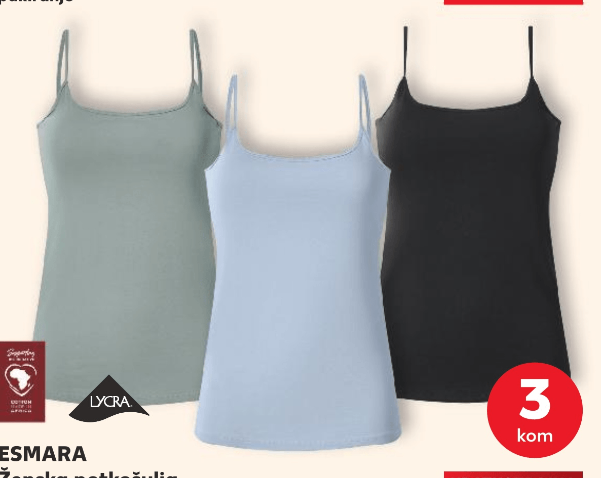 Esmara Ženska potkošulja 3 kom - Akcija u trgovini Kaufland