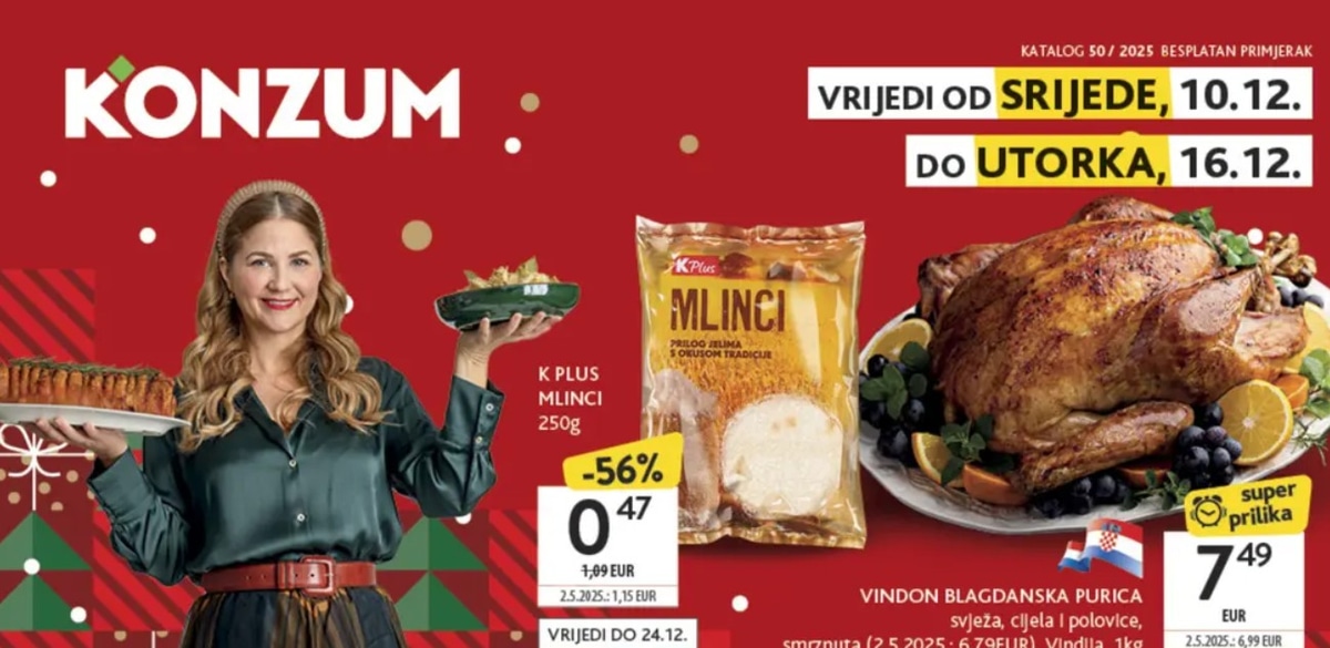 Konzum katalog Akcijska ponuda od 10.12. do 16.12.2025