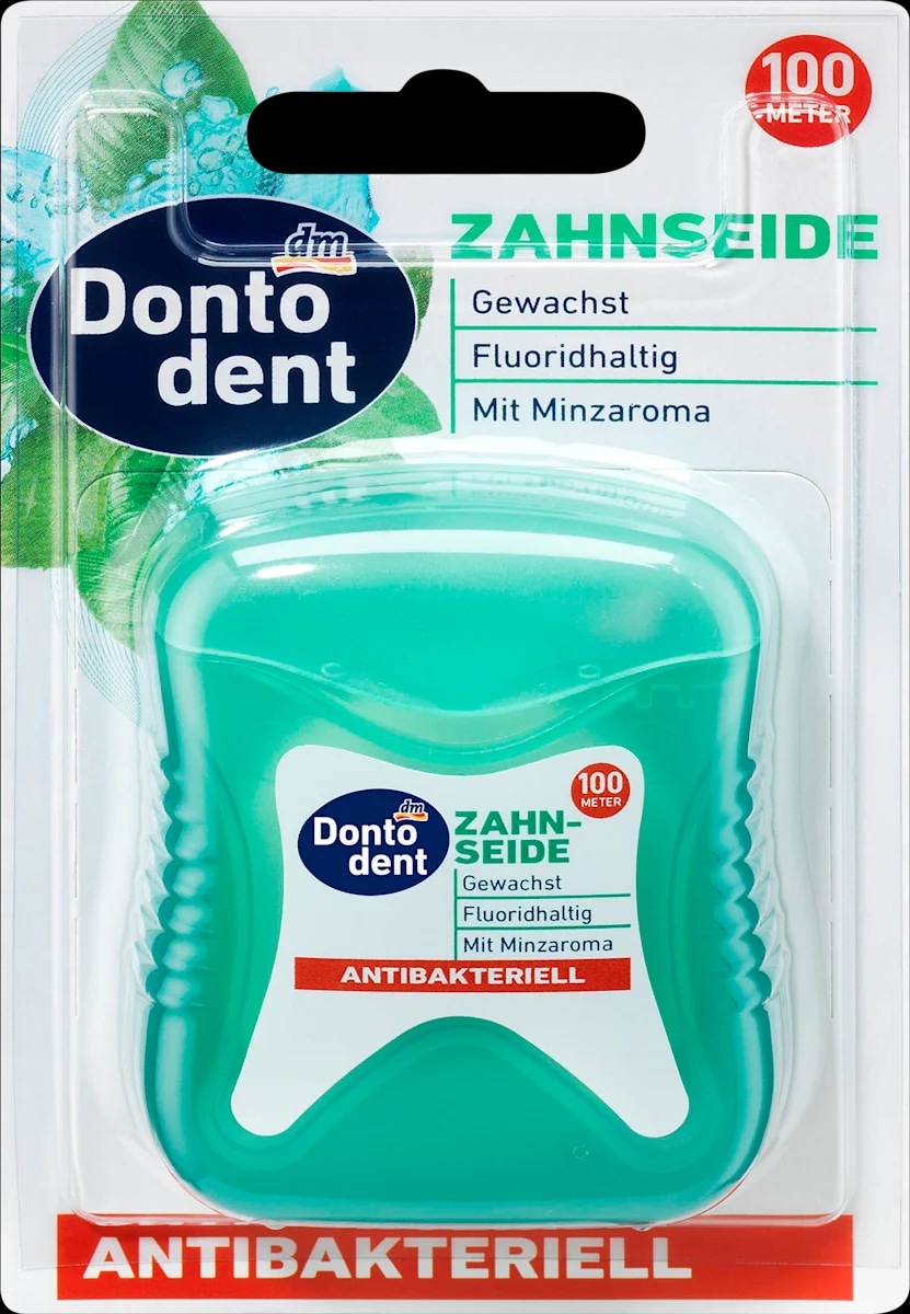 Dontodent antibakterijski konac za zube menta 100 m - Akcija u trgovini Dm