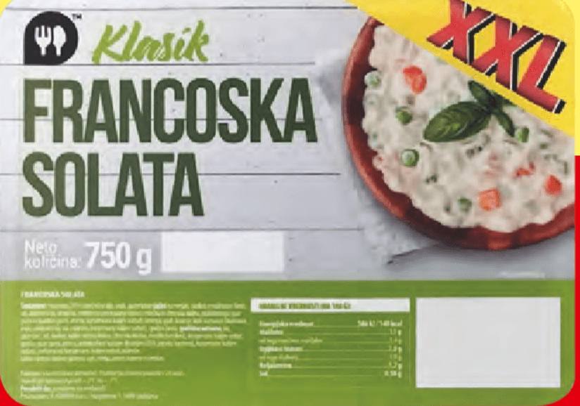 Francuska salata XXL 750 g - Akcija u trgovini Lidl